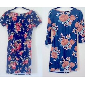 Set of 2 Pinkblush Maternity Dresses - Blue Floral Size S